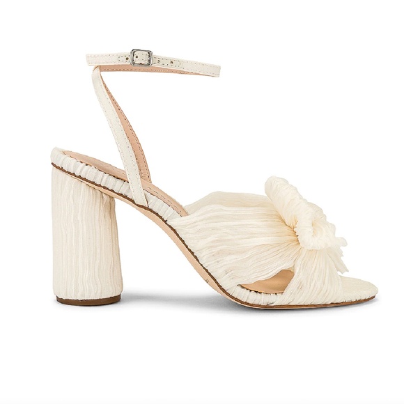 Loeffler Randall Shoes - Loeffler Randall - Camelia Vegan Knot Mule With Ankle Strap - Pearl - Size 6